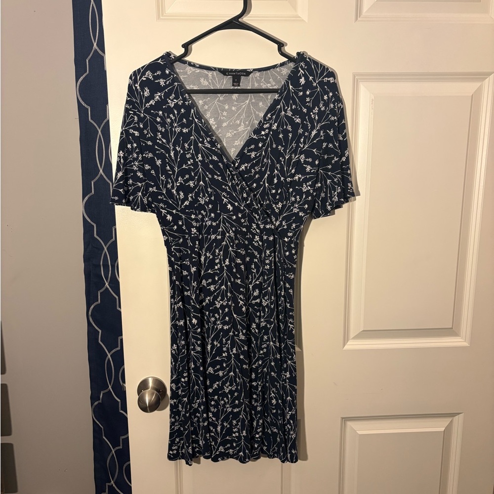 41 Hawthorn Navy Floral Midi Dress